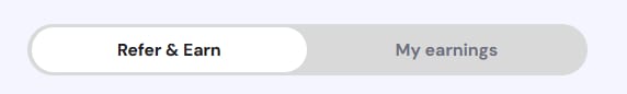 Refer & Earn tab in the Hostinger referral program menu