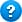 Blue help icon with a white question mark in the corner