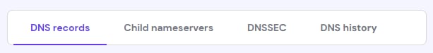 DNS records tab selected in Hostinger DNS settings interface