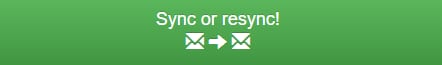 Sync or resync button in the Hostinger IMAP sync tool with mail icons and arrows